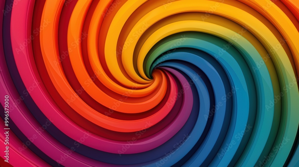 Poster colorful swirling pattern in vibrant hues, creating a dynamic visual effect.