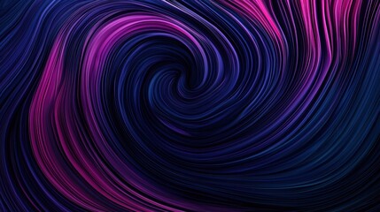 Abstract swirling lines in purple and blue tones on a dark background.