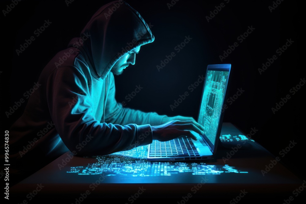 Poster compute computer laptop typing.