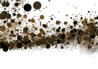 Radiant Festivity: Spectacular 3D Illustration Showcasing Radiating gold Confetti PNG