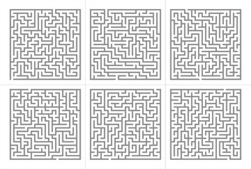 Square maze game collection