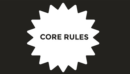 Core rules button web banner templates. Vector Illustration 
