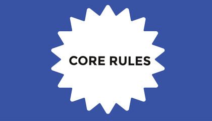 Core rules button web banner templates. Vector Illustration 
