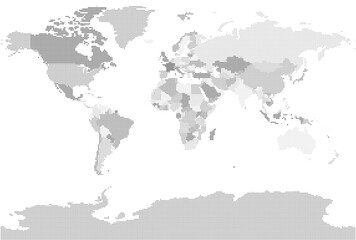 Dotted world map Vector design