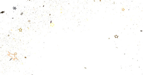 Dazzling 3D Illustration: Witness a Downpour of Golden Stars