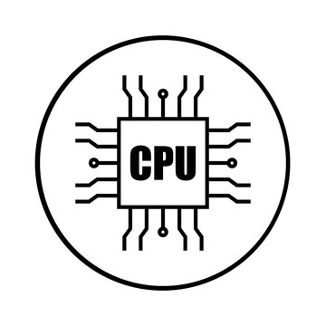 recommend clip art: CPU, chip icon vector