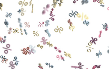 percent rain shopping digital in 3d.