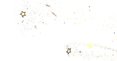 Obraz premium Drifting Christmas Stardust: Captivating 3D Illustration of Descending Stardust Particles for the Holidays