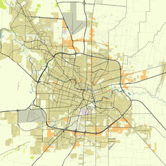 Map of Cordoba, Cordoba Province, Argentina
