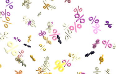 percent rain shopping digital in 3d.