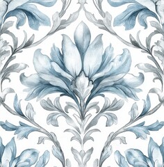 Fototapeta premium Stylish design with an imperial rococo pattern. Baroque background textures. Modern victorian nautical designs.
