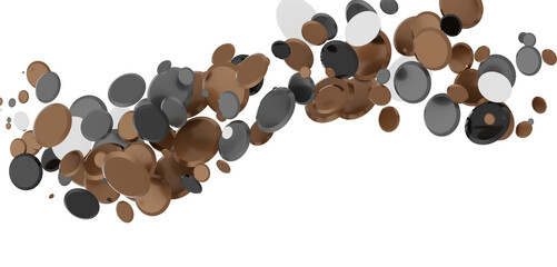 confetti png. Gold confetti falls from the sky. Glittering confetti on a transparent background. Holiday,