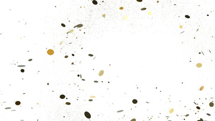 Celestial Celebration: Radiant 3D Illustration of Celestial gold Confetti