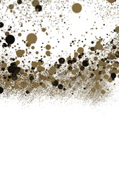 Cascading Splendor: Striking 3D Illustration Showcasing a Dazzling gold Confetti Display PNG