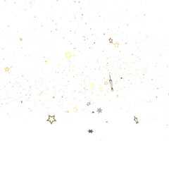 Abstract Gold and White Stars on Black Background