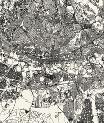 Fototapeta premium Vector city road map of Johannesburg South Africa