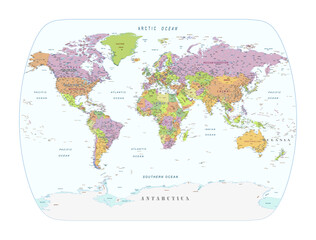 Political world map Contains information licensed under the Open Government License Canada