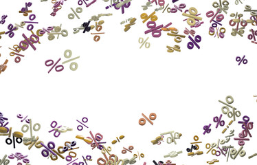 percent rain shopping digital in 3d.