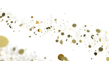 confetti png. Gold confetti falls from the sky. Glittering confetti on a transparent background. Holiday,