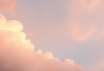 Fototapeta premium Soft pastel clouds with pink and blue