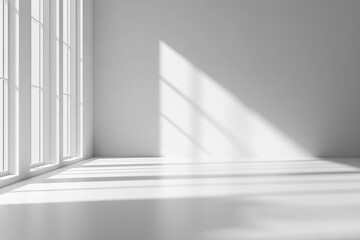 Sunlight Streaming Through Window in Minimalist Room