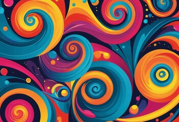 Colorful abstract swirls