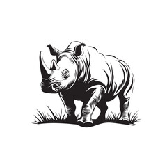 Rhinoceros silhouette, high quality vector