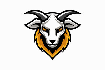 Goat head mascot logo design vector