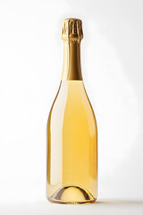 Fototapeta premium Realistic bottle of champagne mock up isolated over white background