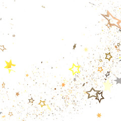 Golden Stars on Black Background