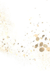 Glittering Spectacle: Captivating 3D Illustration of Glittery gold Confetti PNG