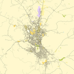 City map of Sana'a Yemen