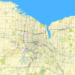 Obraz premium City map of Rochester, New York, USA