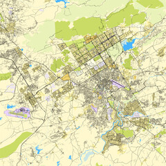 Obraz premium Map of Islamabad Capital Territory, Pakistan