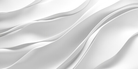 Abstract White Curved Shapes with Textured Surface