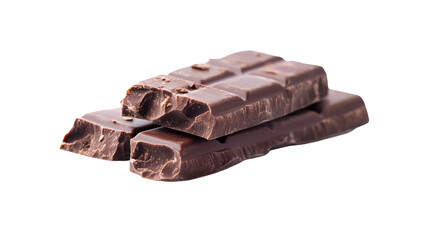 Bar of chocolate isolated on a transparent background, PNG 