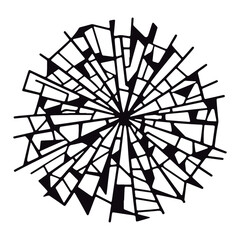 Surface with a broken glass-like texture. Create the impression of shattered or cracked glass. Vector illustration isolated on a white background 
