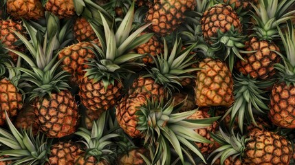 Fototapeta premium Pineapple background 