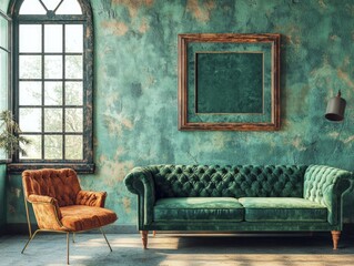 Vintage Living Room Wallpaper