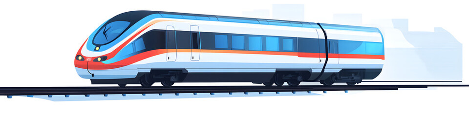 Train flat style minimalistic illustration isolated on white background