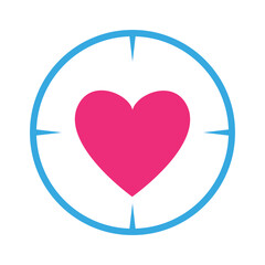 Love icon template