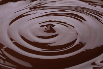 Tasty melted chocolate as background, closeup view