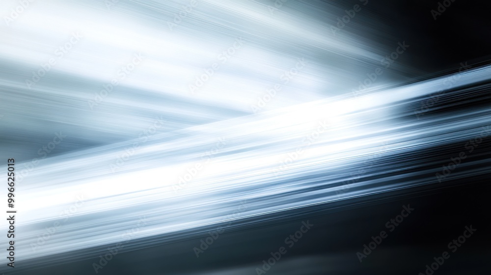 Canvas Prints abstract blue and white diagonal lines on a black background.