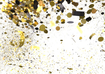Golden Confetti Explosion