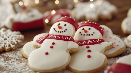 christmas cookies with snowman theme