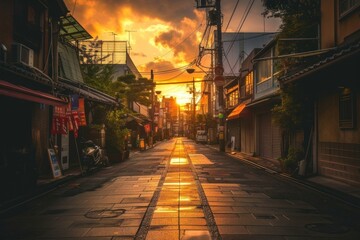 Street city in Japan architecture cityscape outdoors.