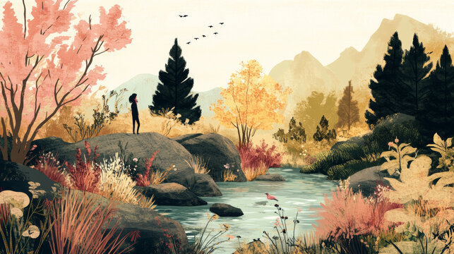 Depict a chance encounter with nature, such as discovering a hidden gem or experiencing a spontaneous adventure in the wilderness. 