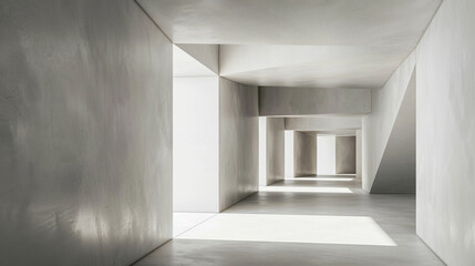 Fototapeta premium Grey Architecture Background, Generative AI Illustration