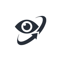 Quick review, inspection.Vector icon illustration isolated on white background.