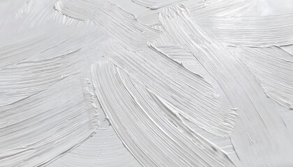 Abstract white oil paint brush strokes texture pattern